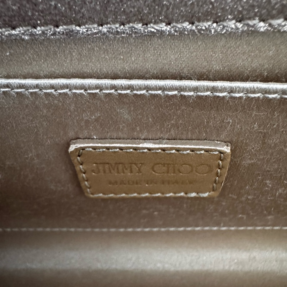 Jimmy Choo Cream and Brown Wristlet Clutch - Picture 4 of 9